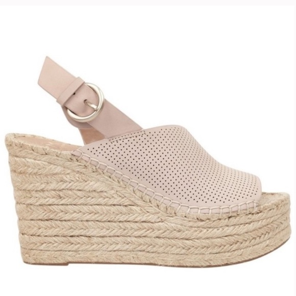 Marc Fisher | Andela Espadrille Wedge Slingback Sandals Light Pink Size 9.5 - Picture 9 of 10